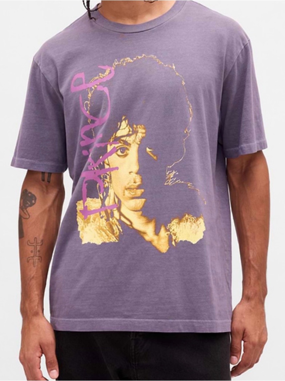 Prince x GAP Collaboration Heavyweight Graphic T-Shirt Relaxed Fit 100% Cotton - Picture 3 of 6